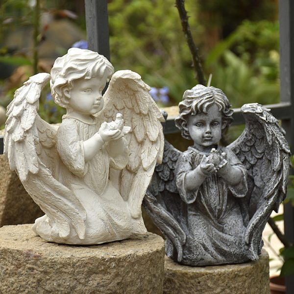 European Style Retro White Angel Garden Decoration Home Living Room