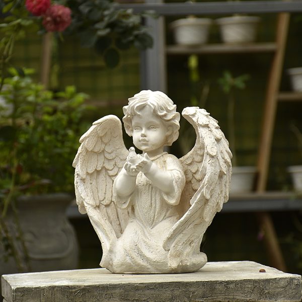 European Style Retro White Angel Garden Decoration Home Living Room - Image 2
