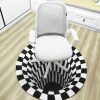 3D Vortex Carpet Black White Grid Bottomless Hole Illusion Rug Living Room Bedroom Anti-Slip Floor Mats Home Fashion Carpet Rugs - Image 7
