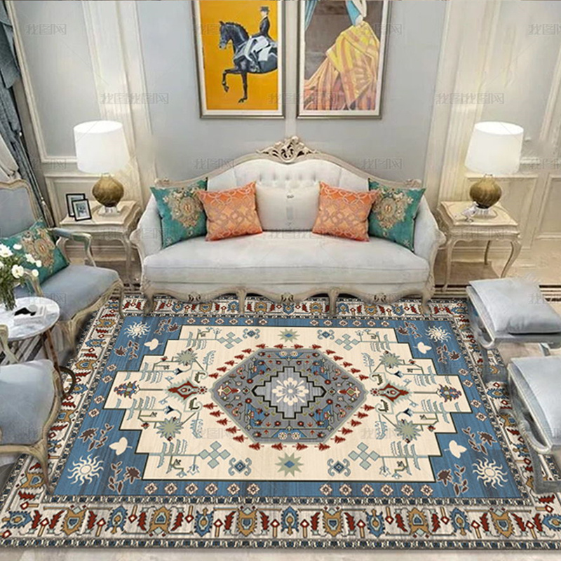 Geometric Ins Style Carpet Living Room Sofa Coffee Table Cushion Bedroom Full Room Layout Household Cushion Floor Mat