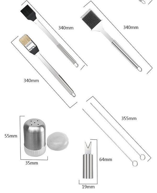 10 pieces of bbq barbecue tools outdoor baking utensils - Image 2