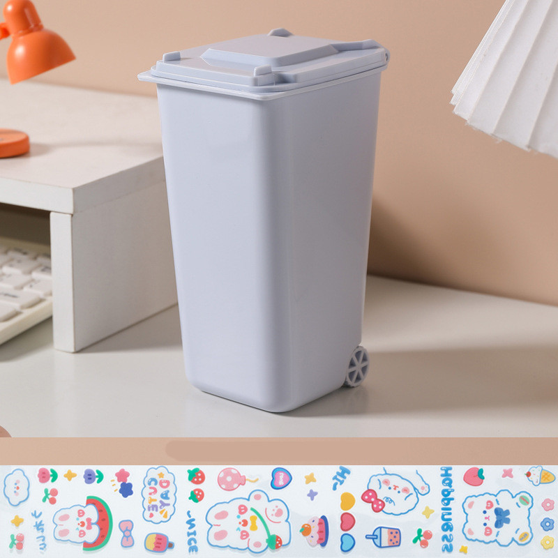 Desktop Small Trash Can Pen Holder Cute Cartoon - Image 9
