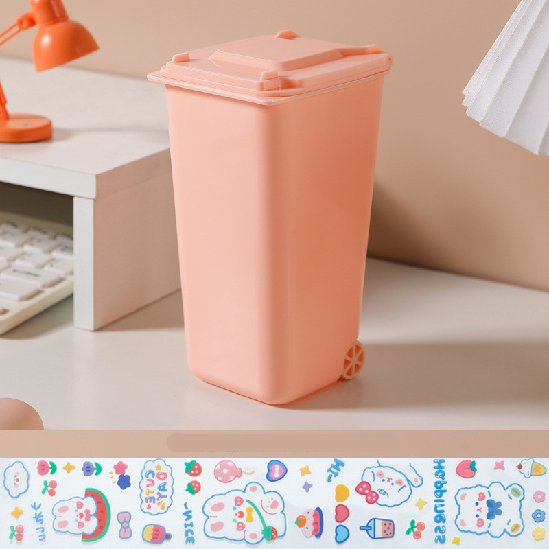 Desktop Small Trash Can Pen Holder Cute Cartoon - Image 7