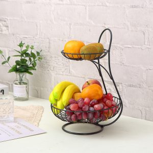 Three-layer Double-layer Fruit Bowl, Living Room Household Light Luxury Fruit Plate