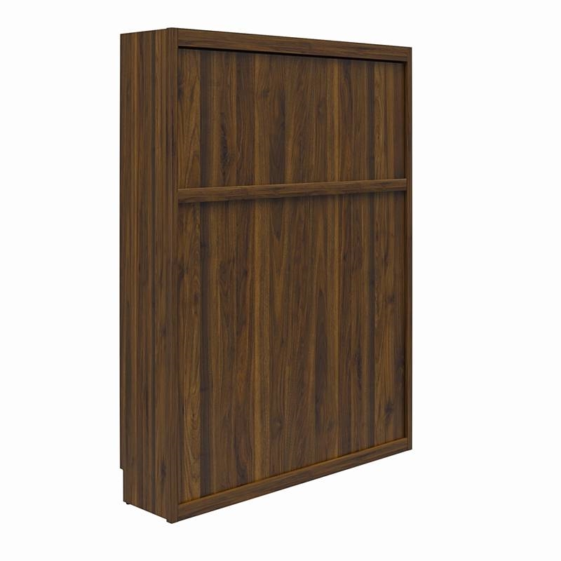Queen size Murphy Bed Space Saving Wall Mounted Design in Walnut Finish - Image 2