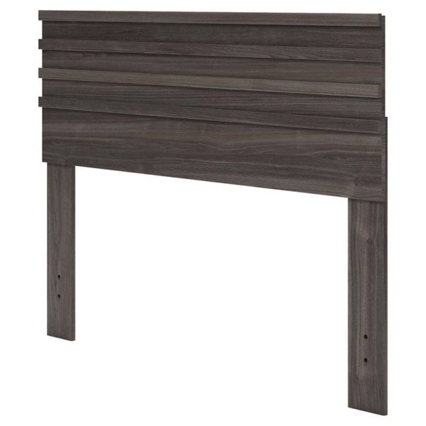 Full size Farmhouse Headboard in Rustic Grey Wood Finish - Image 2