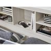 Queen size Farmhouse Storage Headboard in Rustic White Wood Finish - Image 5