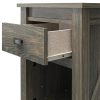 Farmhouse 1-Drawer Bedroom Nightstand with Open Shelf in Rustic Grey Oak - Image 5