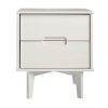 FarmHouse 2 Drawer Solid Wood Nightstand White - Image 3