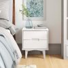 FarmHouse 2 Drawer Solid Wood Nightstand White - Image 5