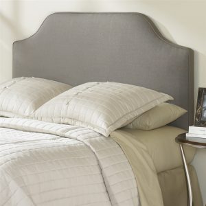 King-size Upholstered Headboard in Dolphin Grey Taupe Polyester