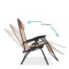 2 Person Tan Extra Wide Zero Gravity Chair Lounger with Cup Holders Headrest - Image 3