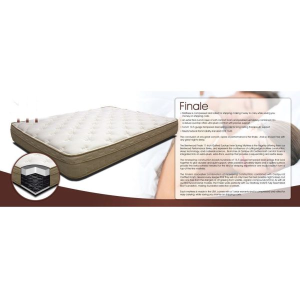Twin size 11-inch Thick Quilted Euro-top Innerspring Mattress - Image 3