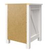 Farmhouse 1-Drawer Bedroom Nightstand with Open Shelf in Rustic Off-White Oak - Image 4
