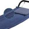 Blue Waterproof Patio Hammock w/ Stand Pillow Storage Pockets - Image 2