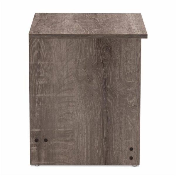 Rustic FarmHome 2 Drawer Nightstand Natural Oak - Image 4