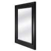 Black 27.5 x 21.5 inch Beveled Bathroom Mirror with Wall Hangers - Image 2
