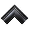 Black 27.5 x 21.5 inch Beveled Bathroom Mirror with Wall Hangers - Image 3