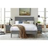 Contemporary Grey Solid Pine Platform Bed in Queen Size - Image 4