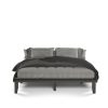 14 Inch Modern Rubberwood Chocolate Platform Bed in King Size - Image 2