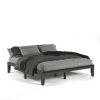 14 Inch Modern Rubberwood Chocolate Platform Bed in King Size - Image 3