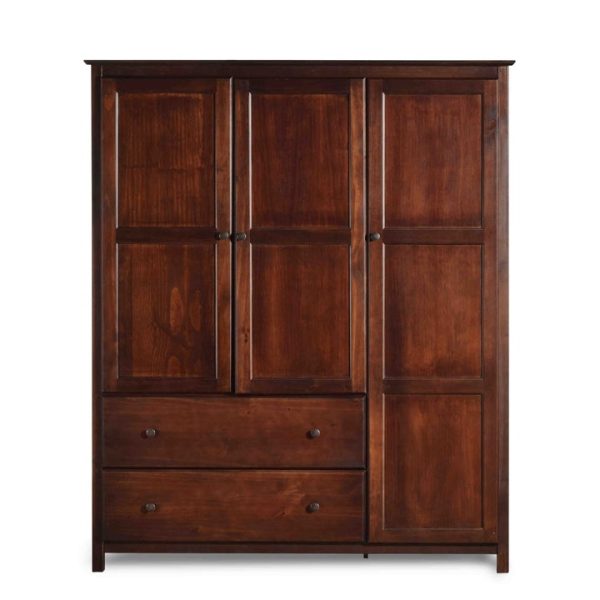 Cherry Wood Finish Bedroom Wardrobe Armoire Cabinet Closet - Image 3