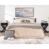 Retro Black X-Shape 1 Drawer Nightstand Coffee Table - Image 3