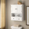 White Cottage Multi Drawer/Cabinet Wall Mounted Bathroom Storage - Image 2