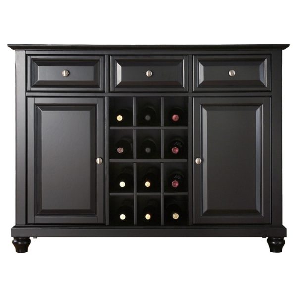 Contemporary Dining Room Sideboard Buffet Cabinet in Black - Image 2
