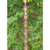 Handmade 8.5 Ft Solid Copper Tulip Rain Chain - Image 3