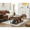 Farmhouse Brown Lift Top Muti Functional Coffee Table - Image 2