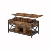 Farmhouse Brown Lift Top Muti Functional Coffee Table - Image 3