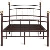 Dark Brown Gold Tops Metal Platform Bed in Twin Size - Image 2