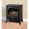 Black Compact Stove Style Electric Fireplace Space Heater with 3D Flame - Image 2