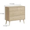 Oak Modern FarmHome 4 Drawer Easy Glide Storage Dresser - Image 3