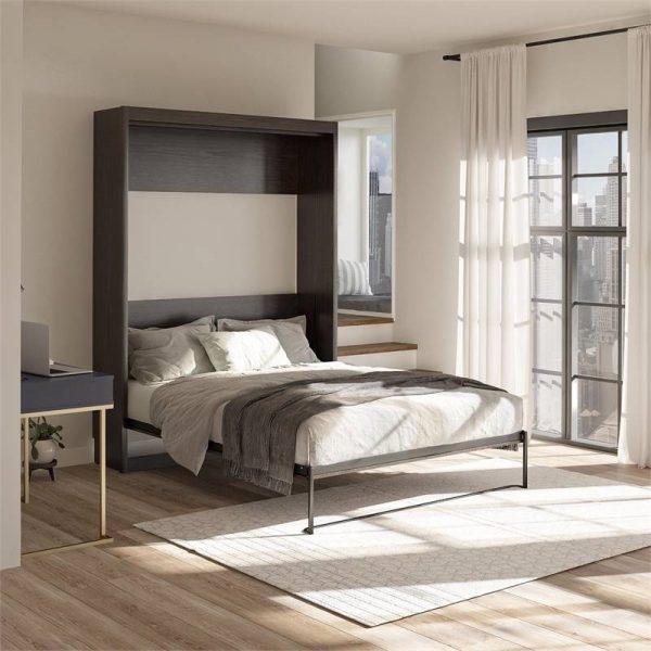 Full size Wallbed Space Saving Murphy Bed Frame in Espresso Finish - Image 4