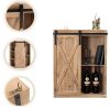 Farmhouse Wall Mounted 1 Door Sliding Barn Style Bathroom Cabinet & Shelves - Image 3