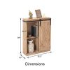 Farmhouse Wall Mounted 1 Door Sliding Barn Style Bathroom Cabinet & Shelves - Image 5