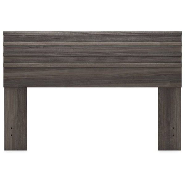 Queen size Farmhouse Headboard in Rustic Grey Wood Finish - Image 2