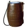50-Gallon Brown UV Resistant Plastic Rain Barrel with 3-Ft Water Hose - Image 2