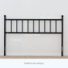 Full size Traditional Farmhouse Headboard in Matte Black Metal Finish - Image 5