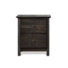 Farmhouse Solid Pine Wood 2 Drawer Nightstand in Espresso - Image 2