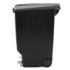 Black 10-Gallon Narrow Kitchen Trash Can with Easy Step-on Lid - Image 4
