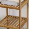 Solid Wood 4-Tier Bathroom Storage Shelving Unit - Image 5
