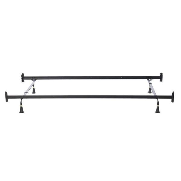 Twin/Full Adjustable Metal Bed Frame with Headboard Footboard Brackets - Image 4