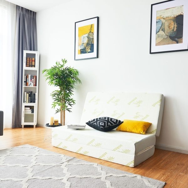 Full size 6-inch Folding Memory Foam Mattress with Washable Cover - Image 4