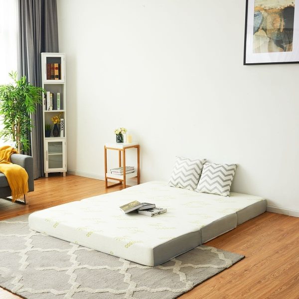 Full size 6-inch Folding Memory Foam Mattress with Washable Cover - Image 5