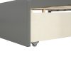 Full size Gray Low Profile 2 Drawer Storage Platform Bed - Image 4