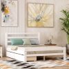 Full size White Low Profile 2 Drawer Storage Platform Bed - Image 4
