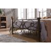 Full size Gold Metal Platform Bed Frame with Headboard and Footboard - Image 2
